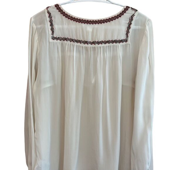 Velvet by Graham & Spencer Embroidered Long Sleeve Blouse EUC - Picture 2 of 10